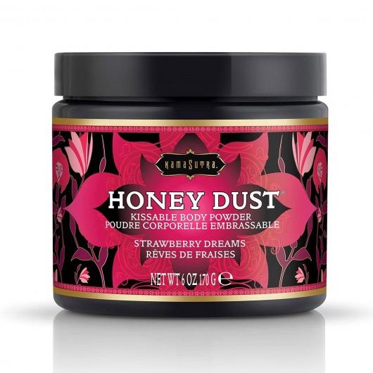 Пудра для тела Honey Dust Body Powder с ароматом клубники - 170 гр. - Kama Sutra - купить с доставкой в Орехово-Зуево