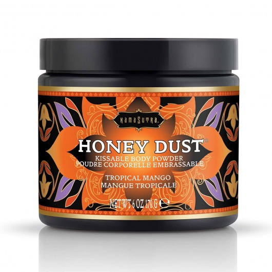 Пудра для тела Honey Dust Body Powder с ароматом манго - 170 гр. - Kama Sutra - купить с доставкой в Орехово-Зуево