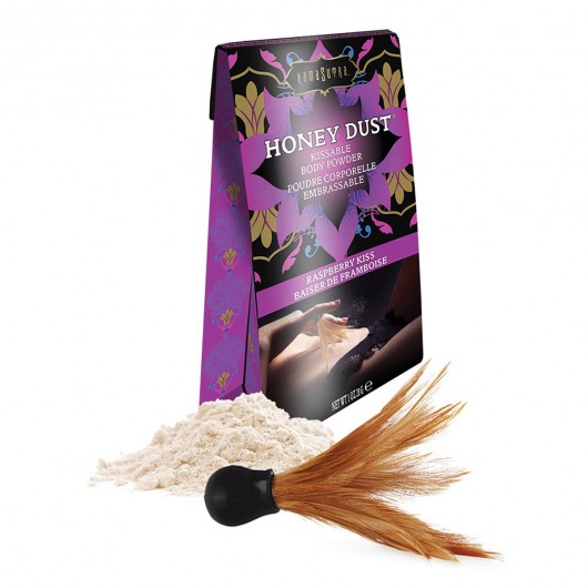 Пудра для тела Honey Dust Body Powder с ароматом малины - 28 гр. - Kama Sutra - купить с доставкой в Орехово-Зуево