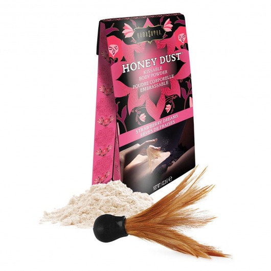Пудра для тела Honey Dust Body Powder с ароматом клубники - 28 гр. - Kama Sutra - купить с доставкой в Орехово-Зуево