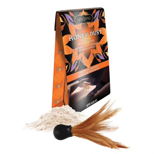 Пудра для тела Honey Dust Body Powder с ароматом манго - 28 гр. - Kama Sutra - купить с доставкой в Орехово-Зуево