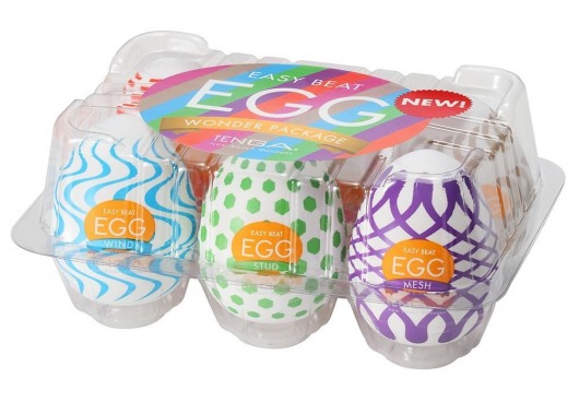 Набор из 6 мастурбаторов Tenga EGG IV с различным рельефом - Tenga - в Орехово-Зуево купить с доставкой