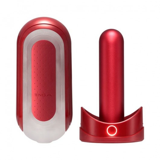 Красный мастурбатор Flip Zero Red   Warmer с подогревом - Tenga - в Орехово-Зуево купить с доставкой
