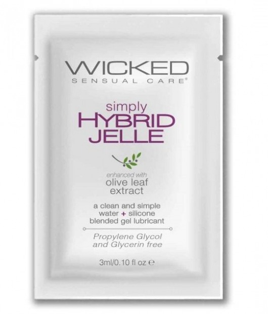 Гель-лубрикант на водно-силиконовой основе Simply Hybrid Jelle - 3 мл. - Wicked - купить с доставкой в Орехово-Зуево