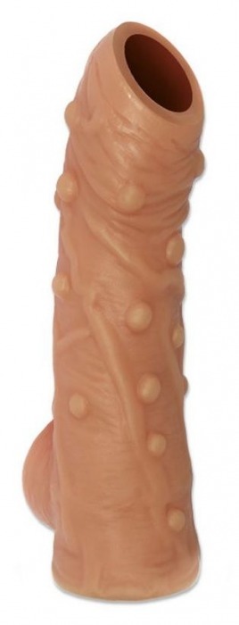Телесная насадка с пупырышками и открытой головкой Nude Sleeve S - 10 см. - KOKOS - в Орехово-Зуево купить с доставкой