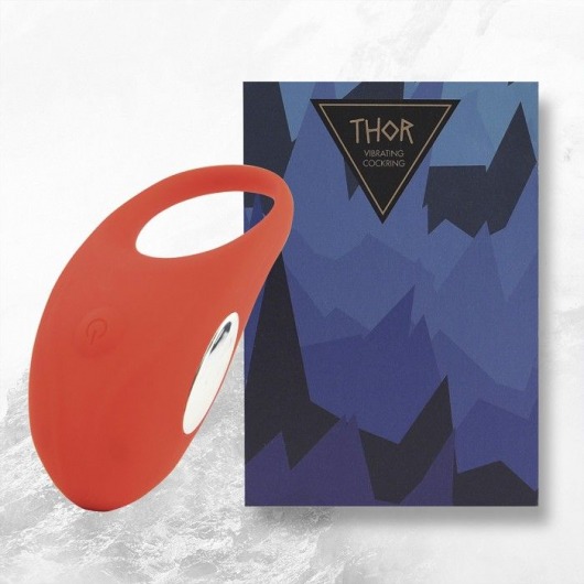 Красное кольцо с вибрацией Thor Cockring - FeelzToys - в Орехово-Зуево купить с доставкой