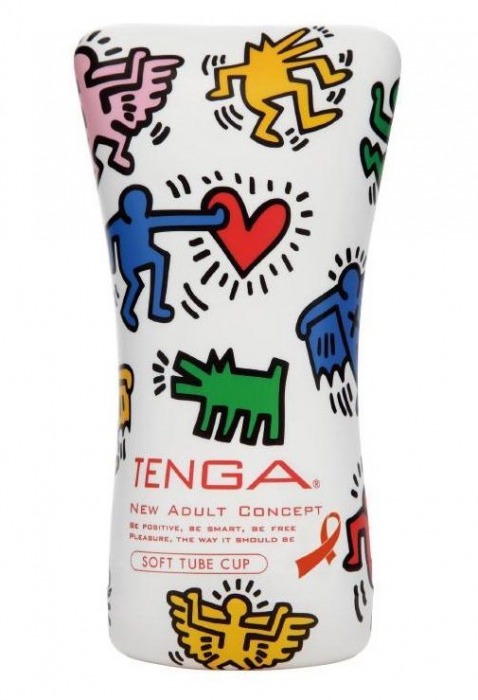 Мастурбатор-туба Keith Haring Soft Tube CUP - Tenga - в Орехово-Зуево купить с доставкой