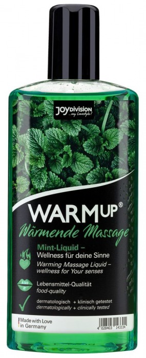 Массажное масло WARMup Mint с ароматом мяты - 150 мл. - Joy Division - купить с доставкой в Орехово-Зуево