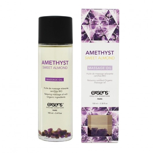 Органическое массажное масло AMETHYST SWEET ALMOND - 100 мл. - Exsens - купить с доставкой в Орехово-Зуево