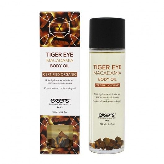 Органическое массажное масло TIGER EYE MACADAMIA - 100 мл. - Exsens - купить с доставкой в Орехово-Зуево