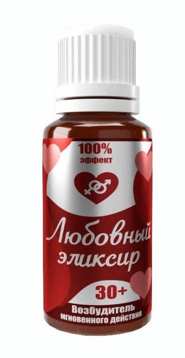 Возбудитель  Любовный эликсир 30+  - 20 мл. - Миагра - купить с доставкой в Орехово-Зуево