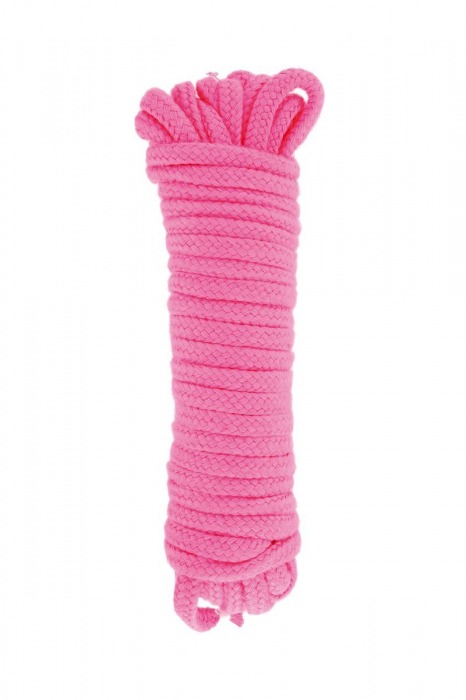 Розовая веревка для связывания Sweet Caress Rope - 10 метров - Sweet Caress - купить с доставкой в Орехово-Зуево