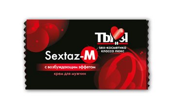 Возбуждающий крем Sextaz-M для мужчин в одноразовой упаковке - 1,5 гр. - Биоритм - купить с доставкой в Орехово-Зуево