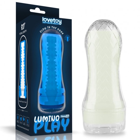 Светящийся в темноте мастурбатор Lumino Play Masturbator Ribbed - Lovetoy - в Орехово-Зуево купить с доставкой