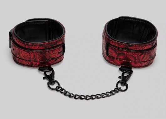 Красно-черные оковы Reversible Faux Leather Ankle Cuffs - Fifty Shades of Grey - купить с доставкой в Орехово-Зуево
