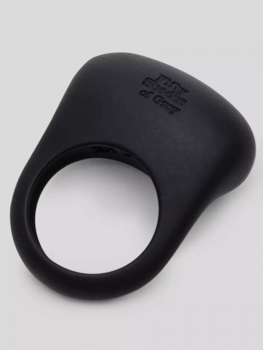 Черное эрекционное виброкольцо Sensation Rechargeable Vibrating Love Ring - Fifty Shades of Grey - в Орехово-Зуево купить с доставкой