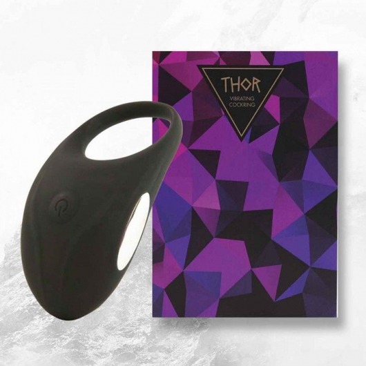 Черное эрекционное виброкольцо Thor Cockring - FeelzToys - в Орехово-Зуево купить с доставкой