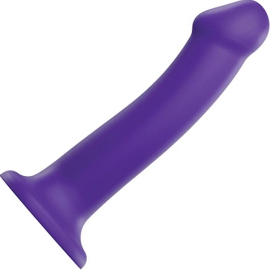Фиолетовый фаллоимитатор-насадка Strap-On-Me Dildo Dual Density size L - 19 см. - Strap-on-me - купить с доставкой в Орехово-Зуево