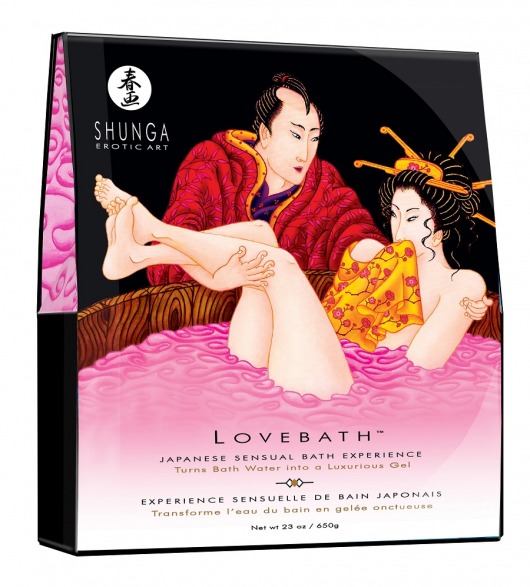 Соль для ванны Lovebath Dragon Fruit, превращающая воду в гель - 650 гр. - Shunga - купить с доставкой в Орехово-Зуево
