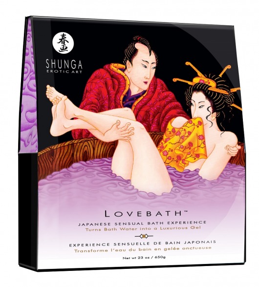 Соль для ванны Lovebath Sensual lotus, превращающая воду в гель - 650 гр. - Shunga - купить с доставкой в Орехово-Зуево