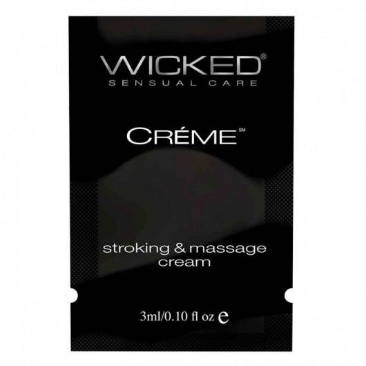 Крем для массажа и мастурбации Wicked Stroking and Massage Creme - 3 мл. - Wicked - купить с доставкой в Орехово-Зуево