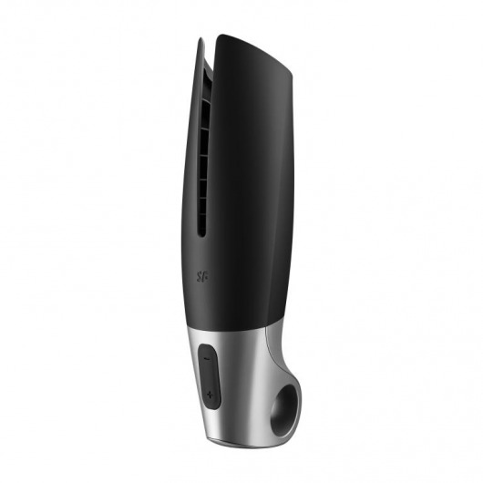Черный мастурбатор с вибрацией Power Masturbator - Satisfyer - в Орехово-Зуево купить с доставкой