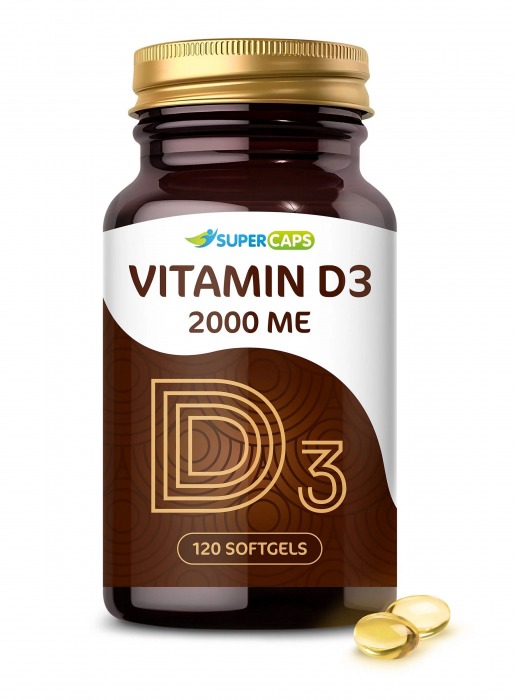Пищевая добавка SuperCaps VITAMIN D3 2000 ME - 120 капсул - SuperCaps - купить с доставкой в Орехово-Зуево