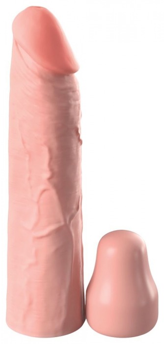 Телесная насадка-удлинитель 1 Inch Silicone X-tension - 17,8 см. - Pipedream - в Орехово-Зуево купить с доставкой
