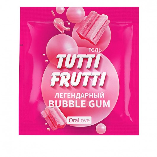 Пробник гель-смазки Tutti-frutti со вкусом бабл-гам - 4 гр. - Биоритм - купить с доставкой в Орехово-Зуево