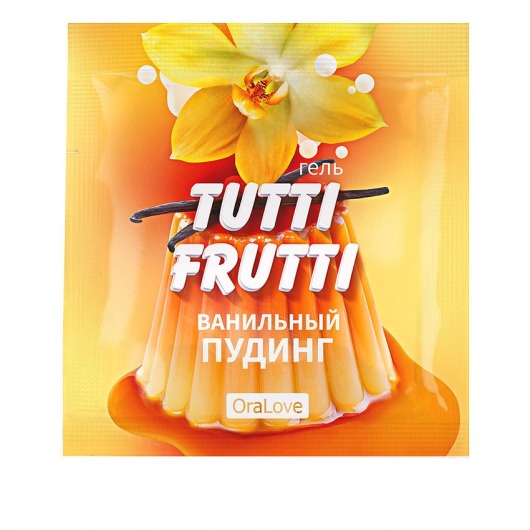 Пробник гель-смазки Tutti-frutti со вкусом ванильного пудинга - 4 гр. - Биоритм - купить с доставкой в Орехово-Зуево