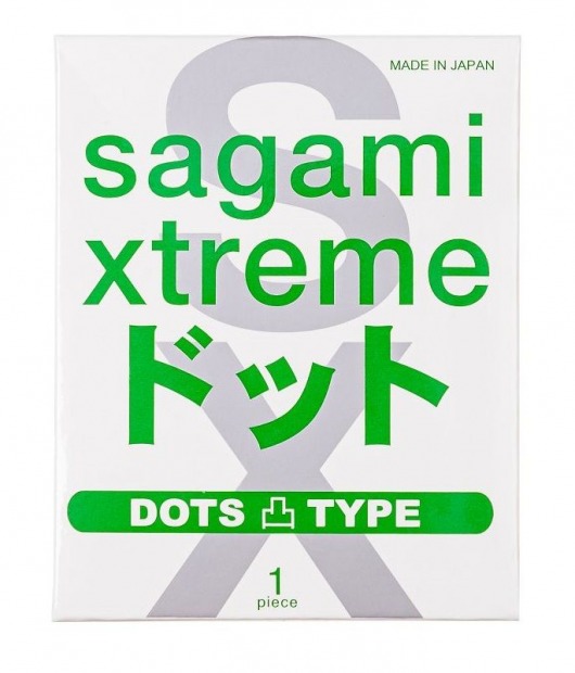 Презерватив Sagami Xtreme Type-E с точками - 1 шт. - Sagami - купить с доставкой в Орехово-Зуево