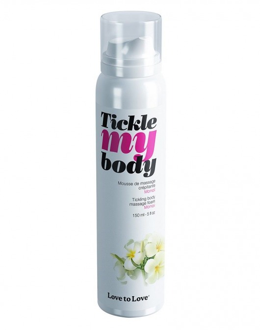 Массажная хрустящая пенка Tickle My Body Monoi с ароматом моной - 150 мл. - Love to Love - купить с доставкой в Орехово-Зуево