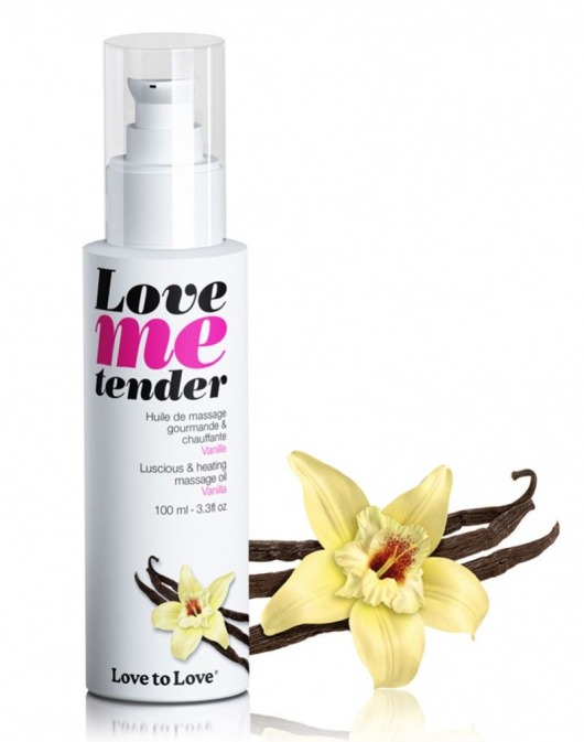 Съедобное согревающее массажное масло Love Me Tender Vanilla с ароматом ванили - 100 мл. - Love to Love - купить с доставкой в Орехово-Зуево