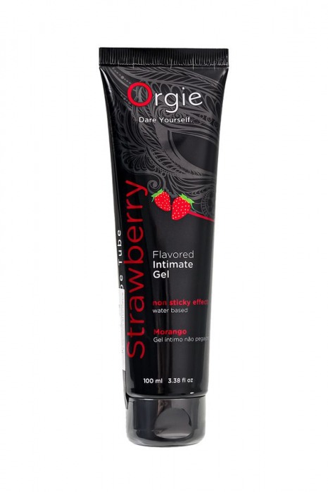 Интимный гель на водной основе Lube Tube Strawberry с клубничным вкусом - 100 мл. - ORGIE - купить с доставкой в Орехово-Зуево