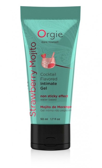Съедобный интимный гель Orgie Lube Tube Cocktail Strawberry Mojito - 50 мл. - ORGIE - купить с доставкой в Орехово-Зуево