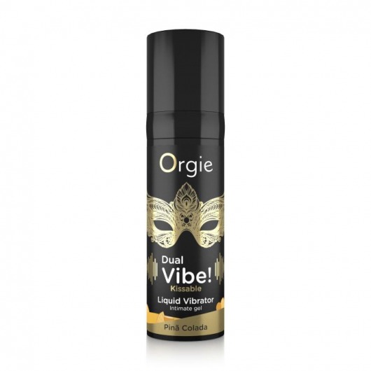 Съедобный гель Dual Vibe Pina Colada с эффектом вибрации и вкусом коктейля пина колада - 15 мл. - ORGIE - купить с доставкой в Орехово-Зуево