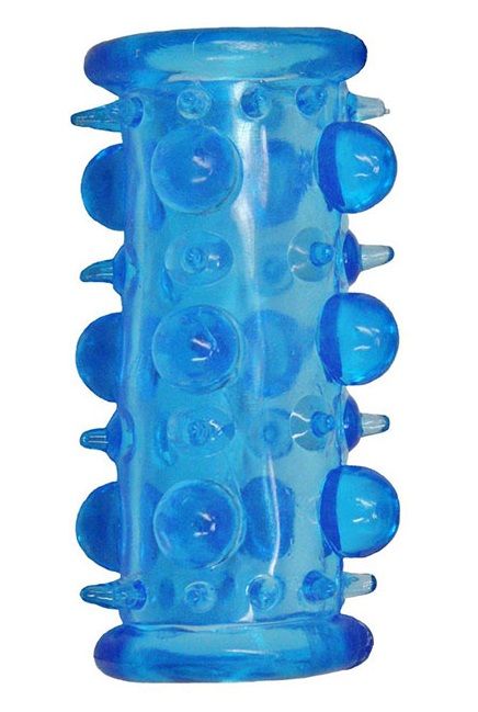 Голубая насадка с шипами и шишечками LUST CLUSTER - Dream Toys - в Орехово-Зуево купить с доставкой