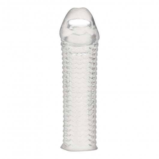Текстурированная насадка на пенис Clear Textured Penis Enhancing Sleeve Extension - 16,5 см. - BlueLine - в Орехово-Зуево купить с доставкой