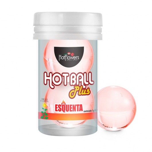 Лубрикант на масляной основе Hot Ball Plus с разогревающим эффектом (2 шарика по 3 гр.) - HotFlowers - купить с доставкой в Орехово-Зуево