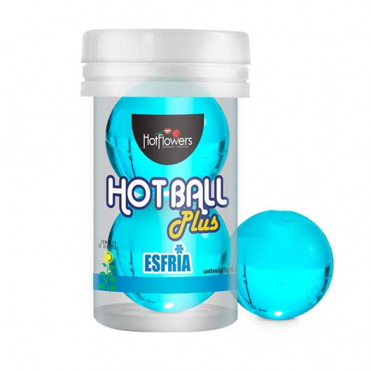 Лубрикант на масляной основе Hot Ball Plus с охлаждающим эффектом (2 шарика по 3 гр.) - HotFlowers - купить с доставкой в Орехово-Зуево