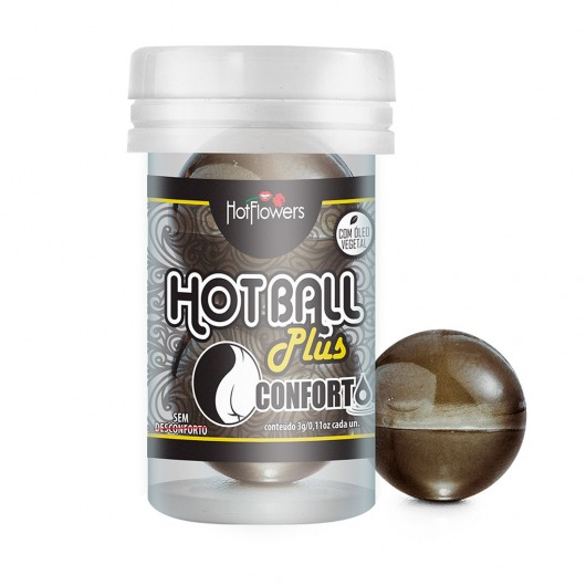 Анальный лубрикант на масляной основе Hot Ball Plus Conforto (2 шарика по 3 гр.) - HotFlowers - купить с доставкой в Орехово-Зуево