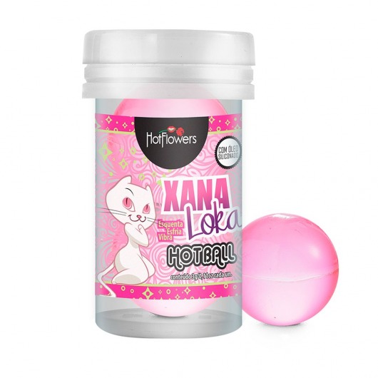 Лубрикант на силиконовой основе с эффектом вибрации Xana Loka Hot Ball (2 шарика по 3 гр.) - HotFlowers - купить с доставкой в Орехово-Зуево