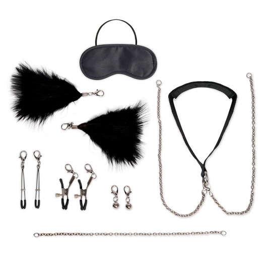Большой эротический набор из 12 предметов Interchangeable Collar   Nipple Clips Set - Lux Fetish - купить с доставкой в Орехово-Зуево