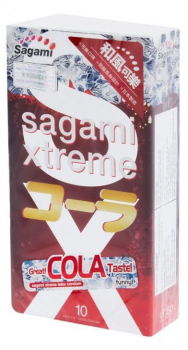 Ароматизированные презервативы Sagami Xtreme COLA - 10 шт. - Sagami - купить с доставкой в Орехово-Зуево