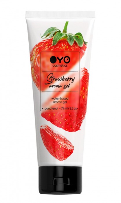 Лубрикант на водной основе OYO Aroma Gel Strawberry с ароматом клубники - 75 мл. - OYO - купить с доставкой в Орехово-Зуево