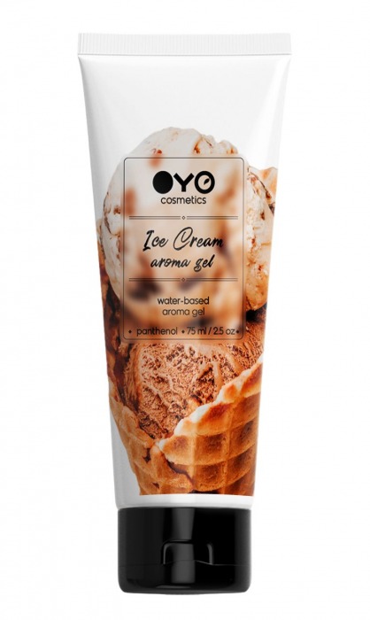 Лубрикант на водной основе OYO Aroma Gel Ice Cream с ароматом пломбира - 75 мл. - OYO - купить с доставкой в Орехово-Зуево
