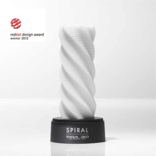 Белый 3D мастурбатор SPIRAL - Tenga - в Орехово-Зуево купить с доставкой