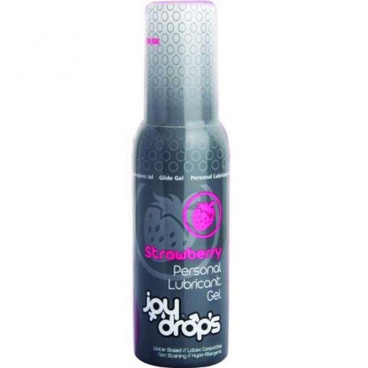 Смазка на водной основе со вкусом клубники JoyDrops Strawberry - 100 мл. - JoyDrops - купить с доставкой в Орехово-Зуево
