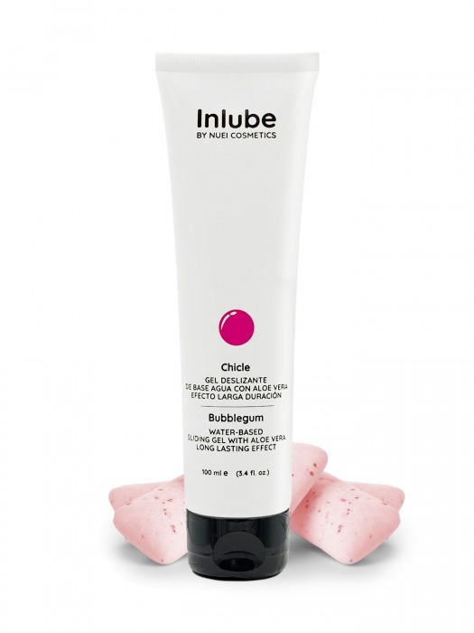 Лубрикант на водной основе Nuei Inlube с алоэ вера и ароматом бабл-гам - 100 мл. - Nuei cosmetics - купить с доставкой в Орехово-Зуево