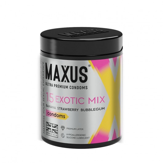 Цветные ароматизированные презервативы MAXUS Exotic Mix - 15 шт. - Maxus - купить с доставкой в Орехово-Зуево